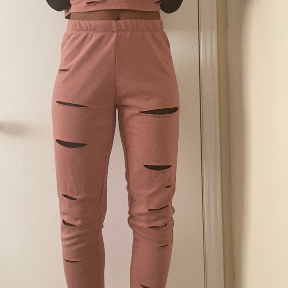 treetwear Society Two-Piece Crop Top & Pants Set - Picture 4 of 5